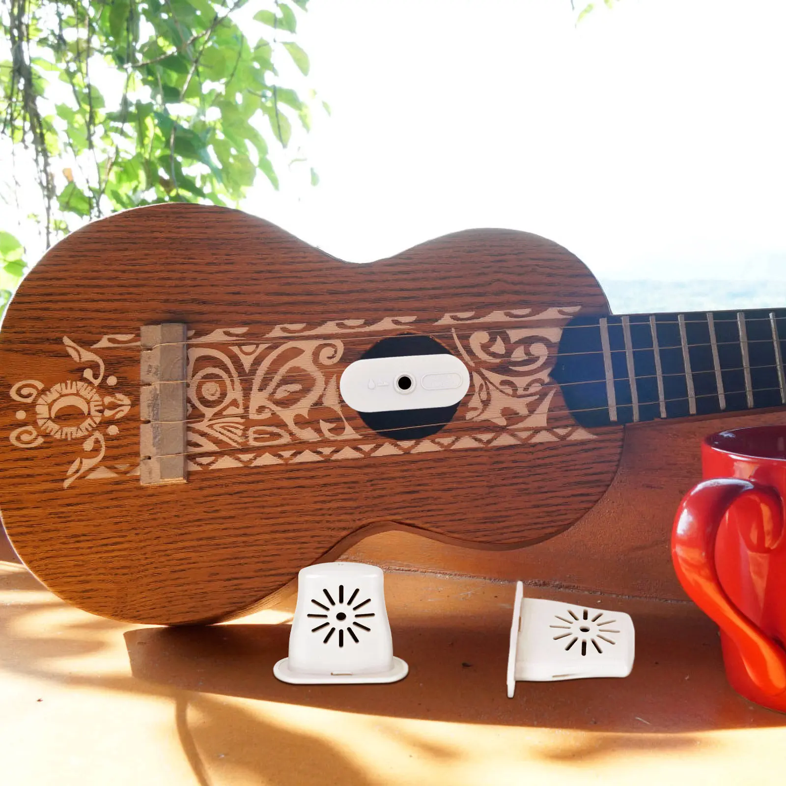 3Pcs Ukulele Sound Hole Humidifier Portable ABS Plastic Moisture Control Tool for Soprano Concert Tenor Ukulele Maintenance
