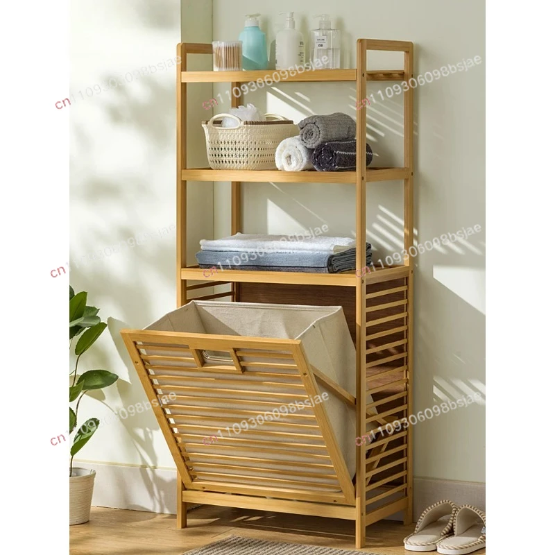 Storage cabinet Bedroom cabinet By the corner Clothing classification Storage rack Simple modern living room locker Nanzhu