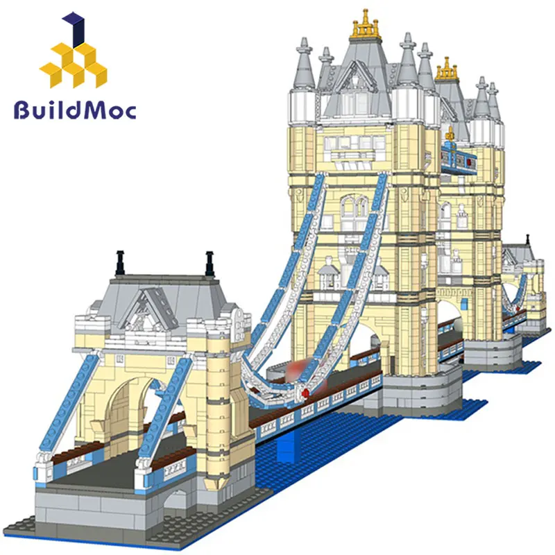 Clean Stock Build MOC London Tower Bridge Extension Bricks Stock Blocks Collections Constructions Kid Child Toy Hobbies