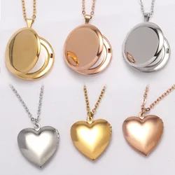 10pcs Sublimation Blank Heart&Round Pendants Necklace Peach Heart Love Photo Necklace Pendant For Valentine‘s &Friend's Gift