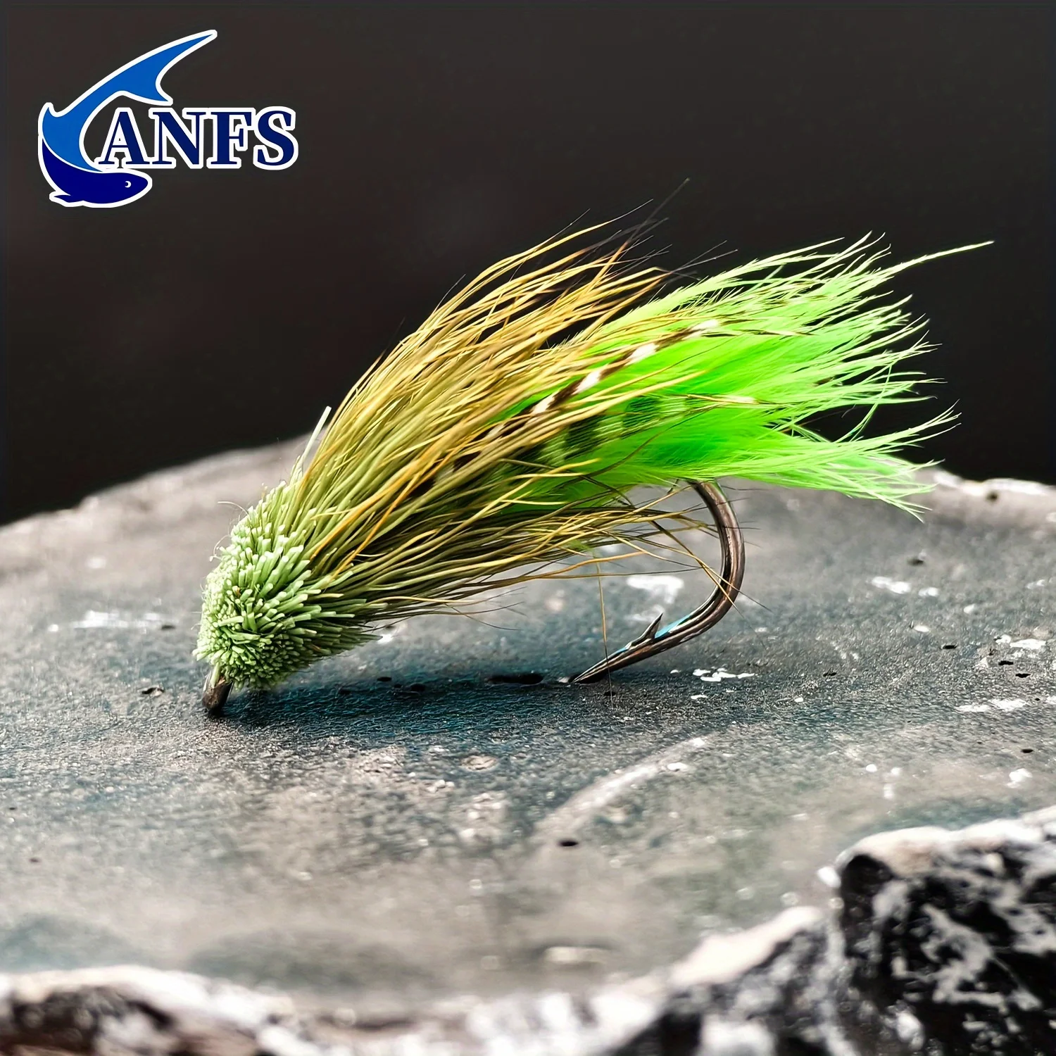 ANFS 5 señuelos de pesca con mosca de saltamontes, cebos artificiales para insectos para trucha, perca y azulegill, moscas húmedas, regalo de pesca para pescador - imagen 2