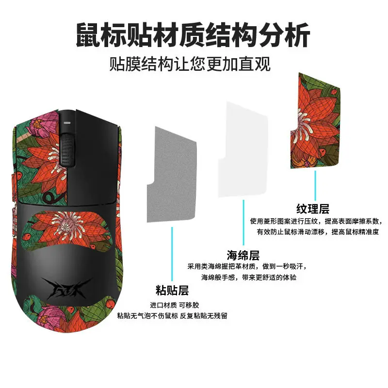 ATK X1 SERIES mouse X1 ULTIMATE universal mouse anti slip sticker sweat absorbing anti sweat mouse anti slip sticker