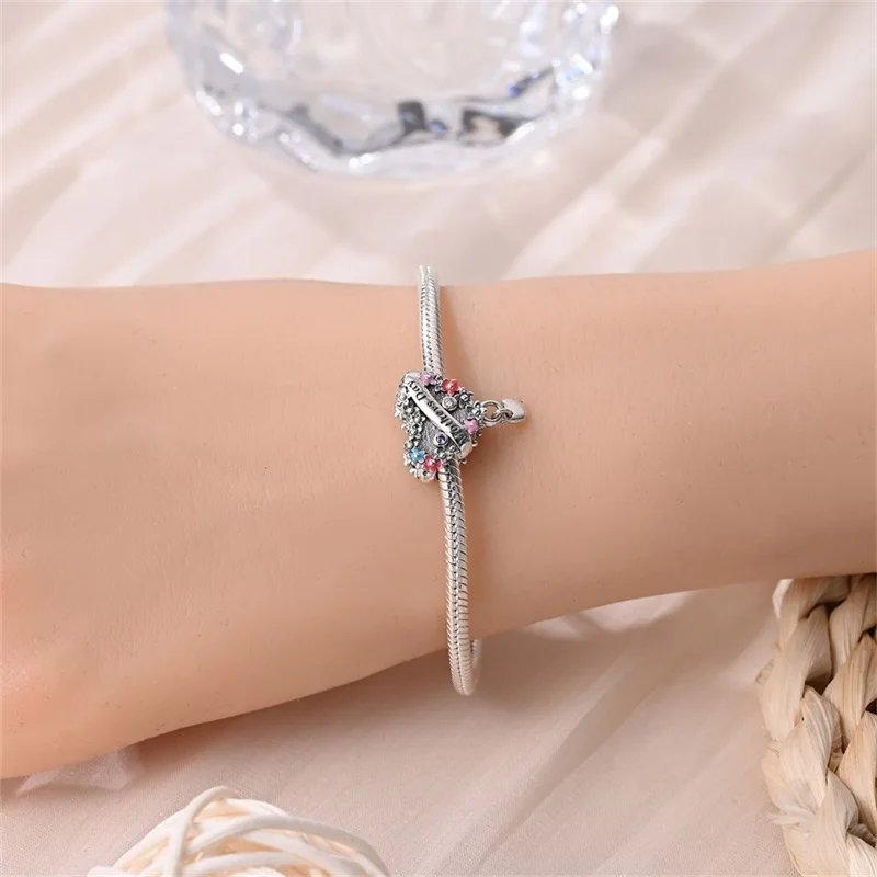 

New 925 Sterling Silver Grateful Flower Charms Bead Fit 3mm Original Bracelet DIY Women Exquisite Mother's Day Jewelry Gifts
