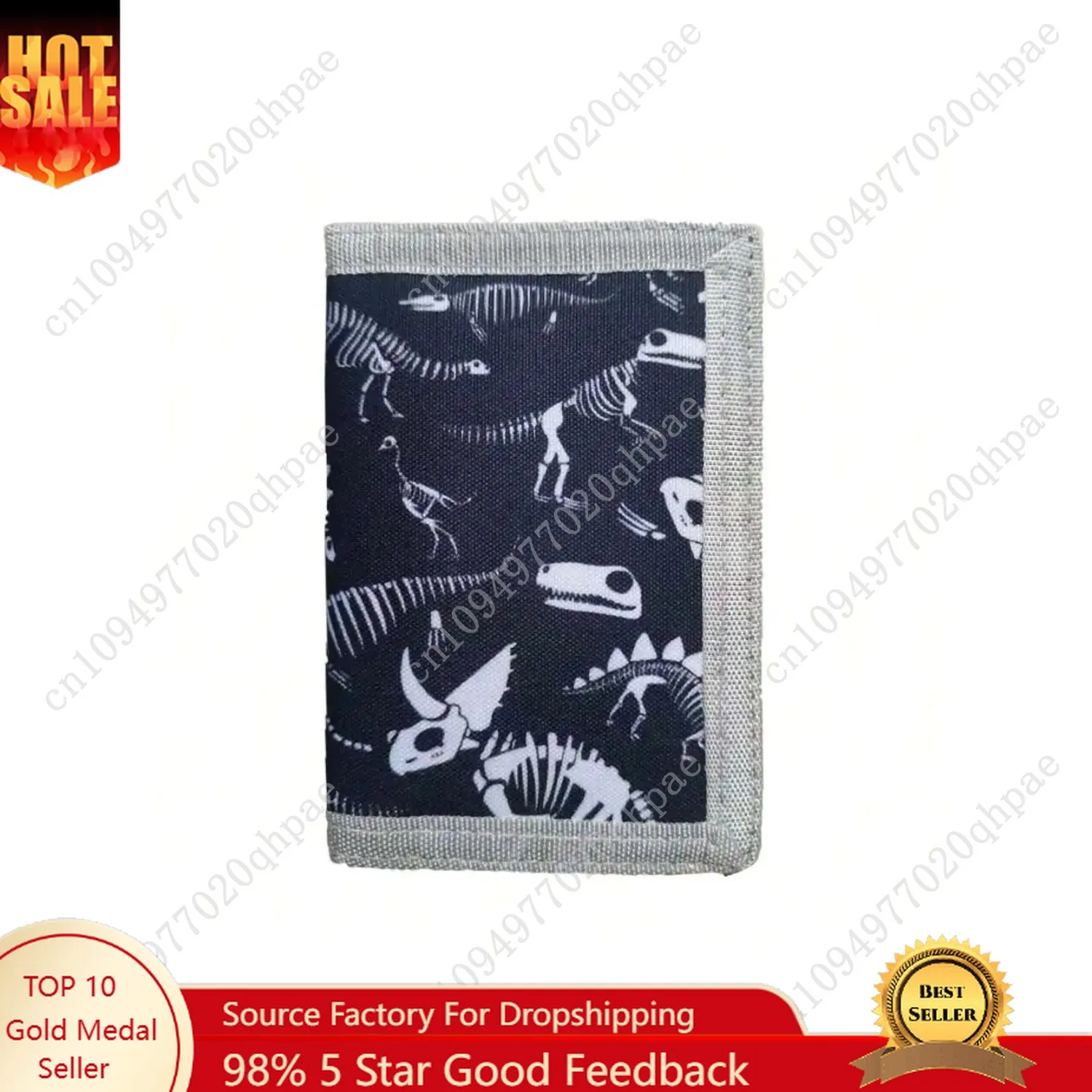 

Kid Wallets for Girls Boys Skull Dinosaur Ages Trifold Wallets with Sticker and Zipper Pocket for Teens Birthday Christmas Gift