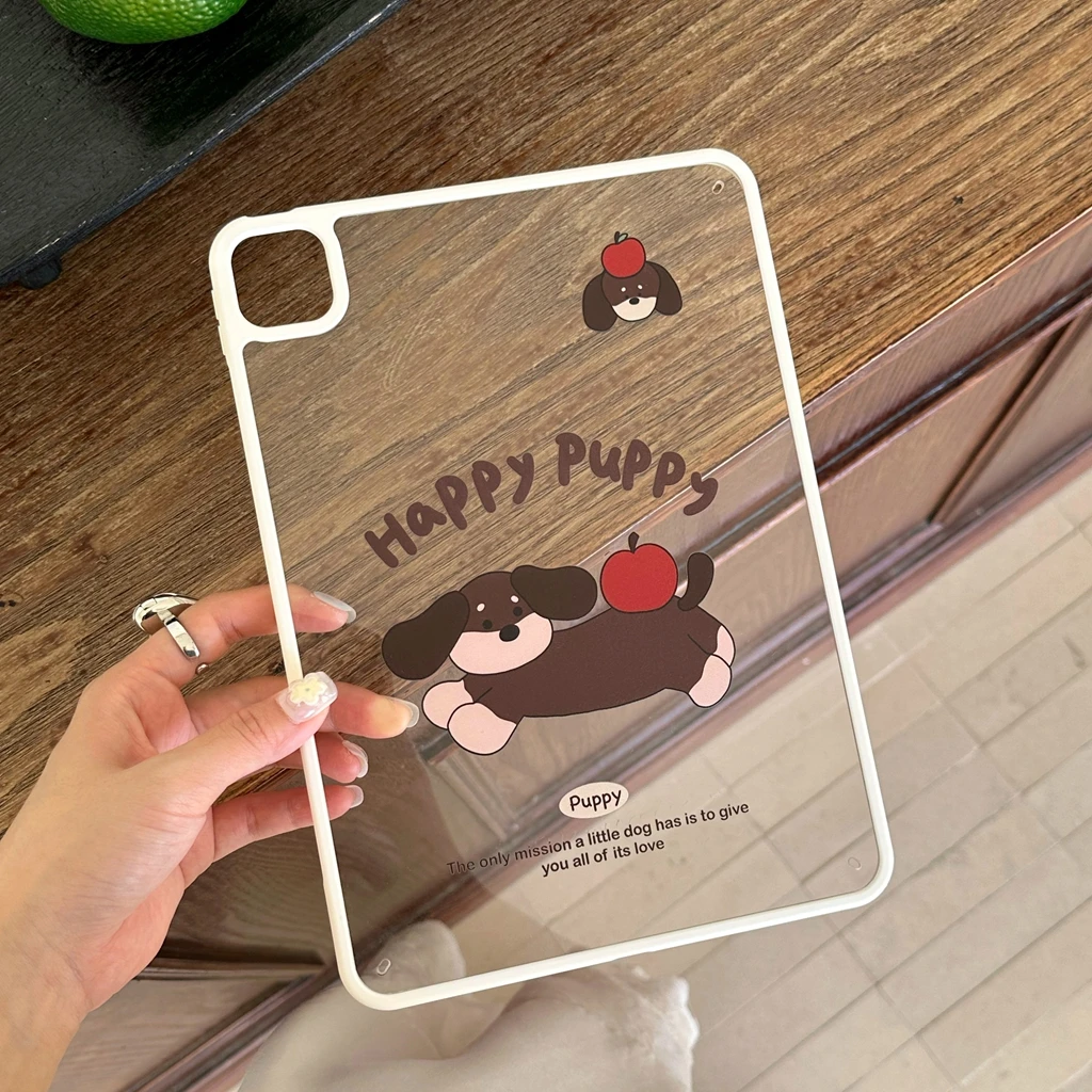 

Cute Red Apple Dachshund Dog Tablet Case for IPad Air 11" 13" Pro 12.9" 9.7" 5th 6th 10.2" 7th 8th 9th 10th Air 3 4 5 6 Cover