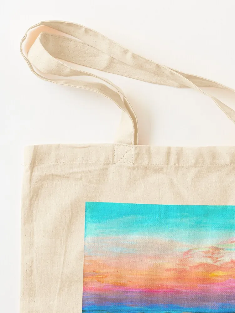Seafoam Sunset Tote Bag university shopper bag women bag tote canvas shopping
