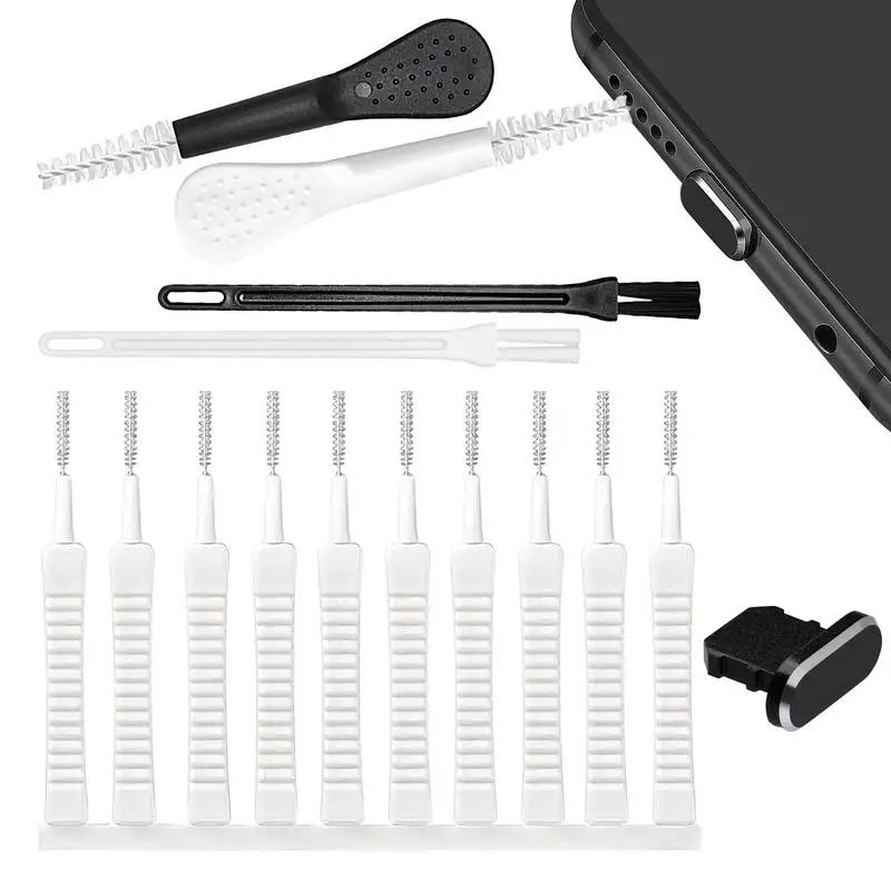 15PCS Mobile Phone Speaker Charging Port Cleaning Set Dust Plug For IPhone 16 15 14 Earphones Clean Kit Brush For Samsung