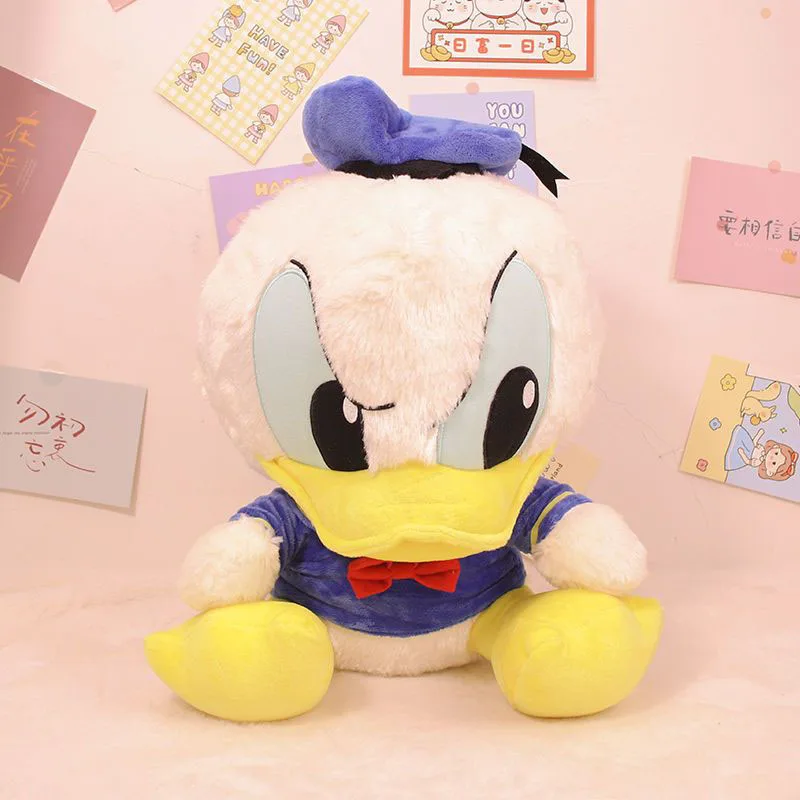 

Donald Duck Plush Doll Soft Fluffy Stuffed Toy Cute Cartoon Big Head Design Kids Birthday Gift Home Decoration Kawaii Girls