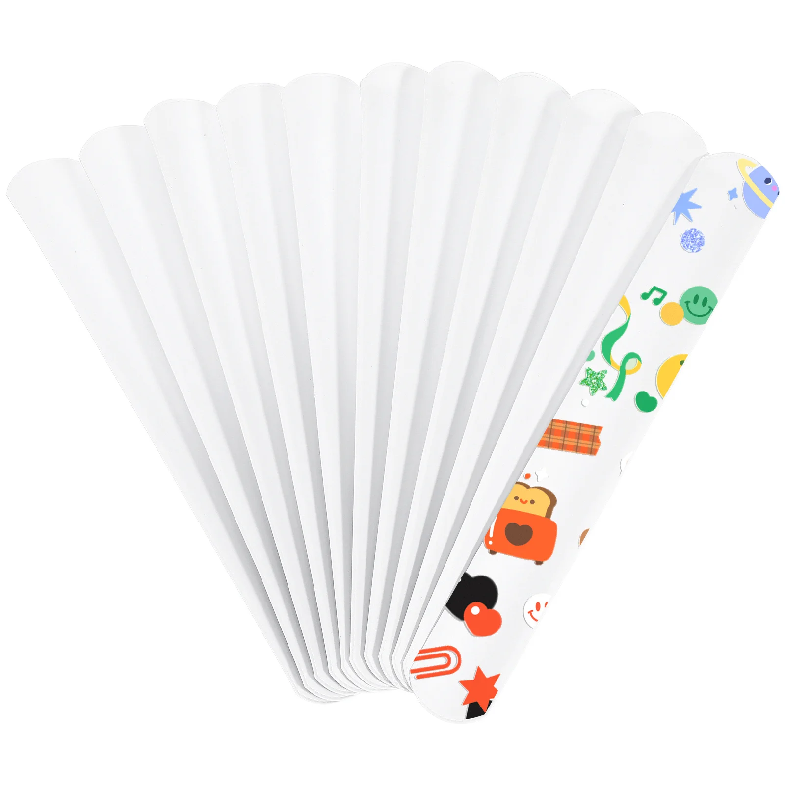 

60pcs Graffiti Slap Bracelets Diy Blank Wear-Resistant Kids For Party Favors Festival Children Portable Slap Bands Cartoon