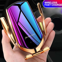 Qi Automatic Clamping 10W Wireless Charger Car Phone Holder Smart Infrared Sensor Air Vent Mount Mobile Phone Stand Hold