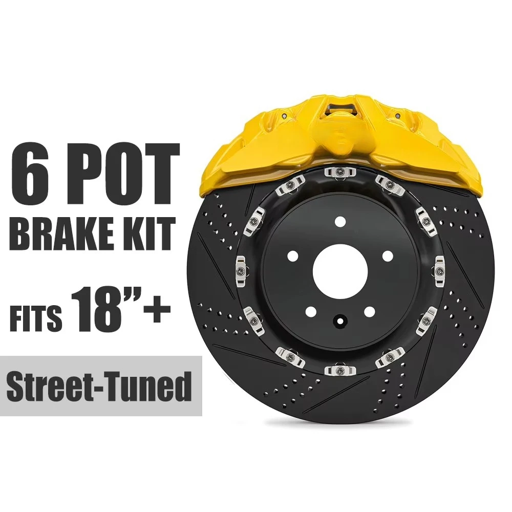 Caliper 6 Pot R18 R19 Wheel 355mm / 378mm Rotor Disc 6 Piston Brake Kit for BMW E36 E46 F30 G20 E60 E82 E87