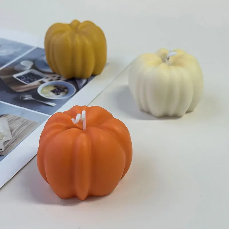 6-in-1 Cake Aromatherapy Candle DIY Vegetable Ornaments Exquisite shape Halloween Pumpkin Silicone Mold Handmade Soap Tool