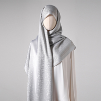 2025 Hijab Hot Fix Rhinestone Scarf Long Muslim Shawl Arab HeadWraps Fashion Islamic Turbans for Women