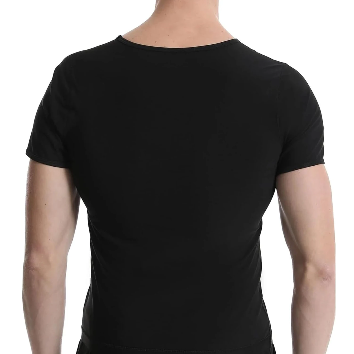 1pcs Sauna Sweat Suit Shapewear Top Short Sleeves Men  Performance T-Shirt Comfortable Workout Tee Men's Body image 6