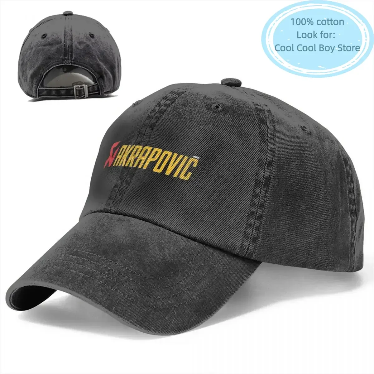 Fashion Akrapovics AKS Motorcycle Exhaust Baseball Caps for Men Women Distressed Washed Headwear Outdoor Running Golf Caps Hat