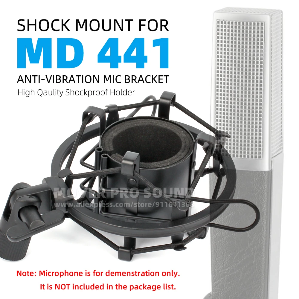 SnapVox Compatible With SENNHEISER MD441 MD 441 U N Isolation Stand Anti Shock Mount Shockproof Microphone Spider Holder Clip