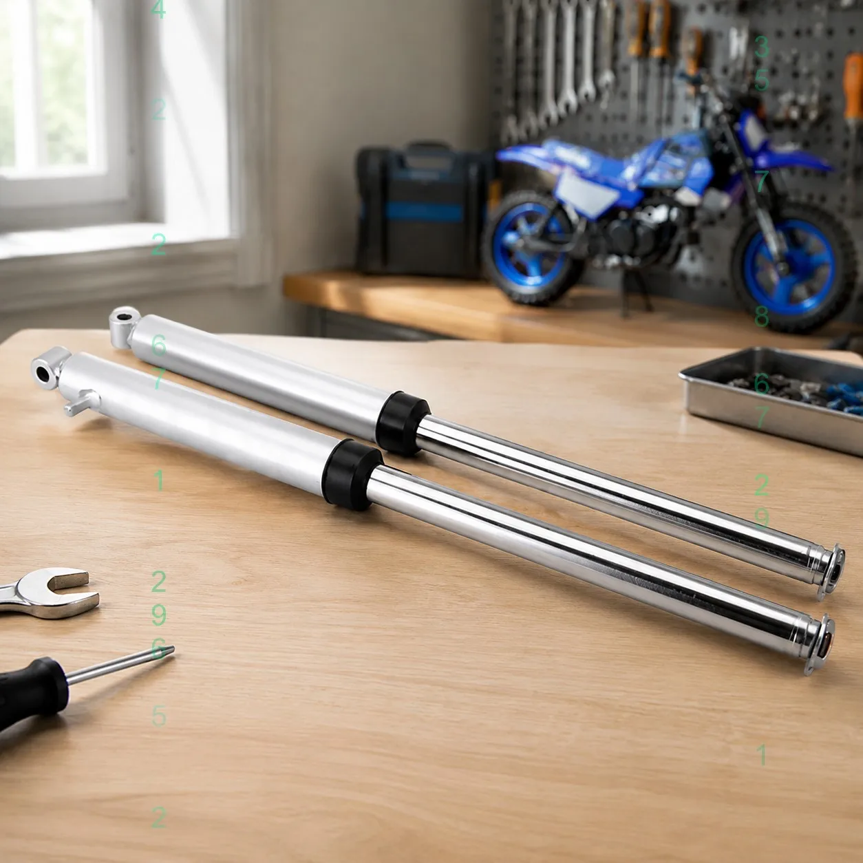 PW50 Motorcycle Front Fork Shock Absorber Suspension Assembly Set for PW 50 PY50 PEEWEE 50 E-Moto Accessories