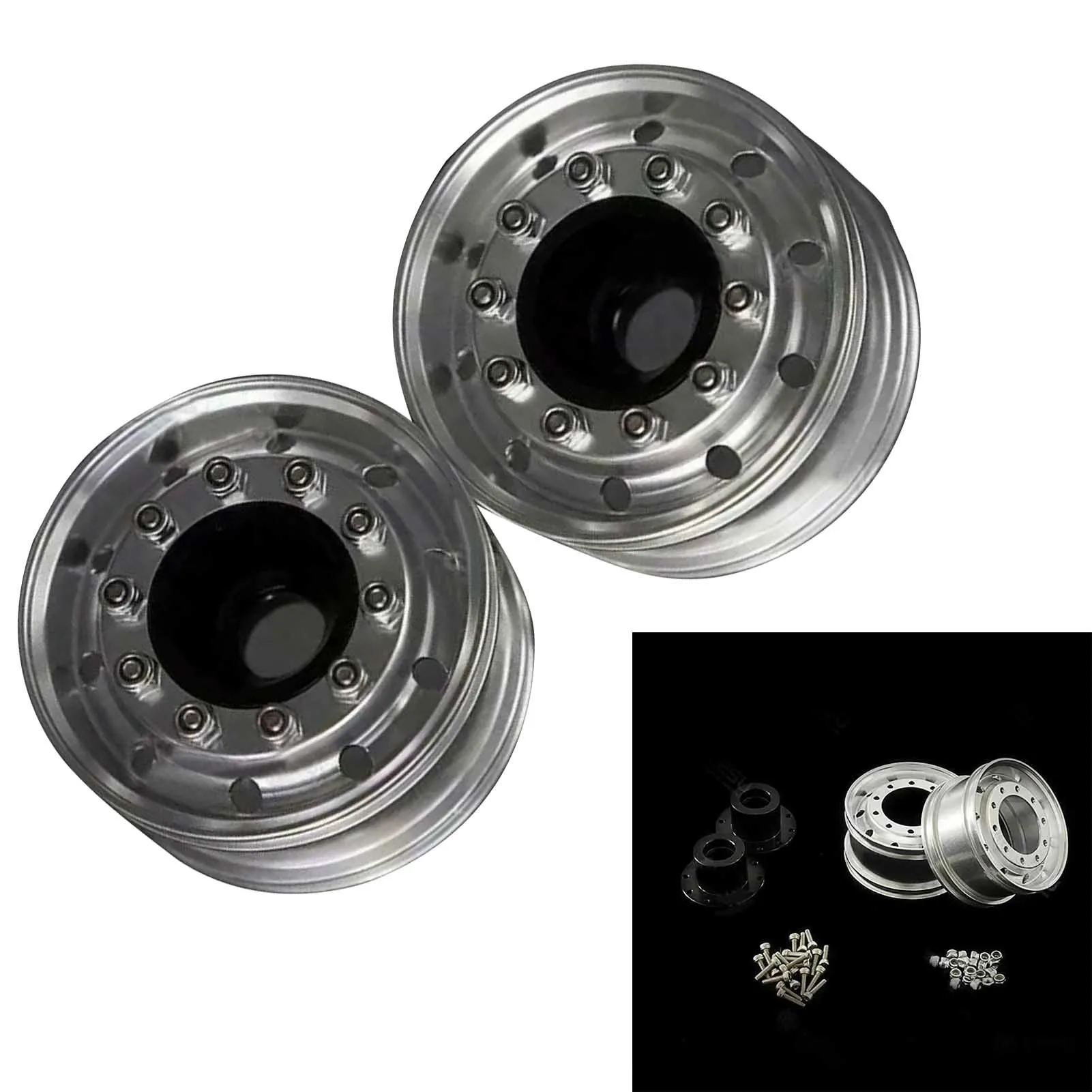 

Metal Front Wide Wheel Hub Bearing for RC 1/14 Tractor Truck TAMIYA Dump W-2013 upgrade parts for RC crawler toys