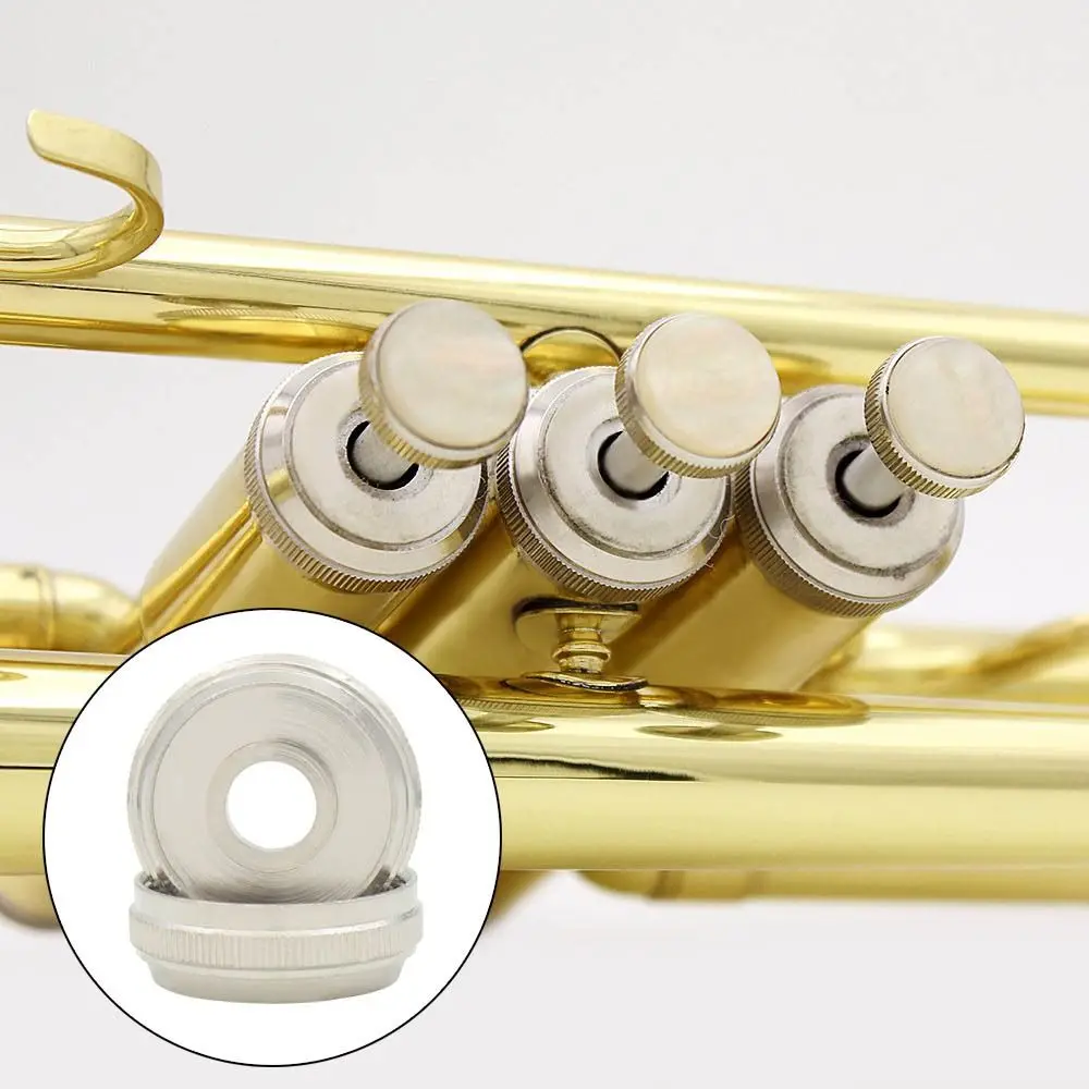 

New Replacement Trumpet Screw Silver Metal Trumpet Valve Cap Screws Replacement Parts Accessory Trumpet
