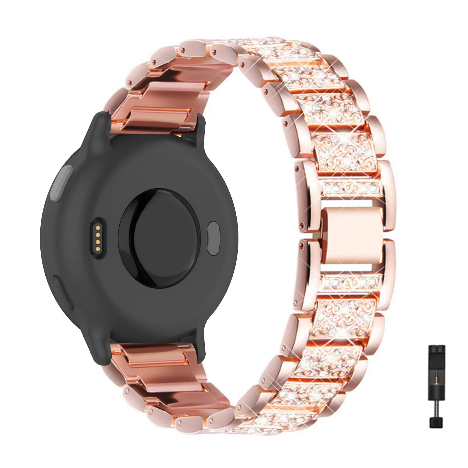 

Ремешки с бриллиантами для Garmin Venu/Venu 2 Plus/Venu Sq/Venu Sq Music/Venu Sq 2/Venu Sq 2, блестящий металлический ремешок для женщин