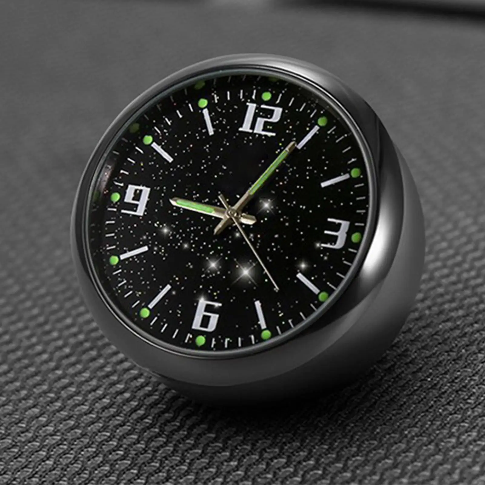 Stick-On Glowing Quartz Car Clock Vent Dashboard Watch Travel Driving Commuting Touring for Men Women Drivers Truck RV