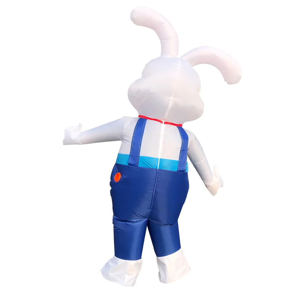 Costume de lapin mignon gonflable pour hommes et femmes, Halloween, Pâques, Pourim, Carnaval, ix, Cosplay Animal, Costumes de lapin