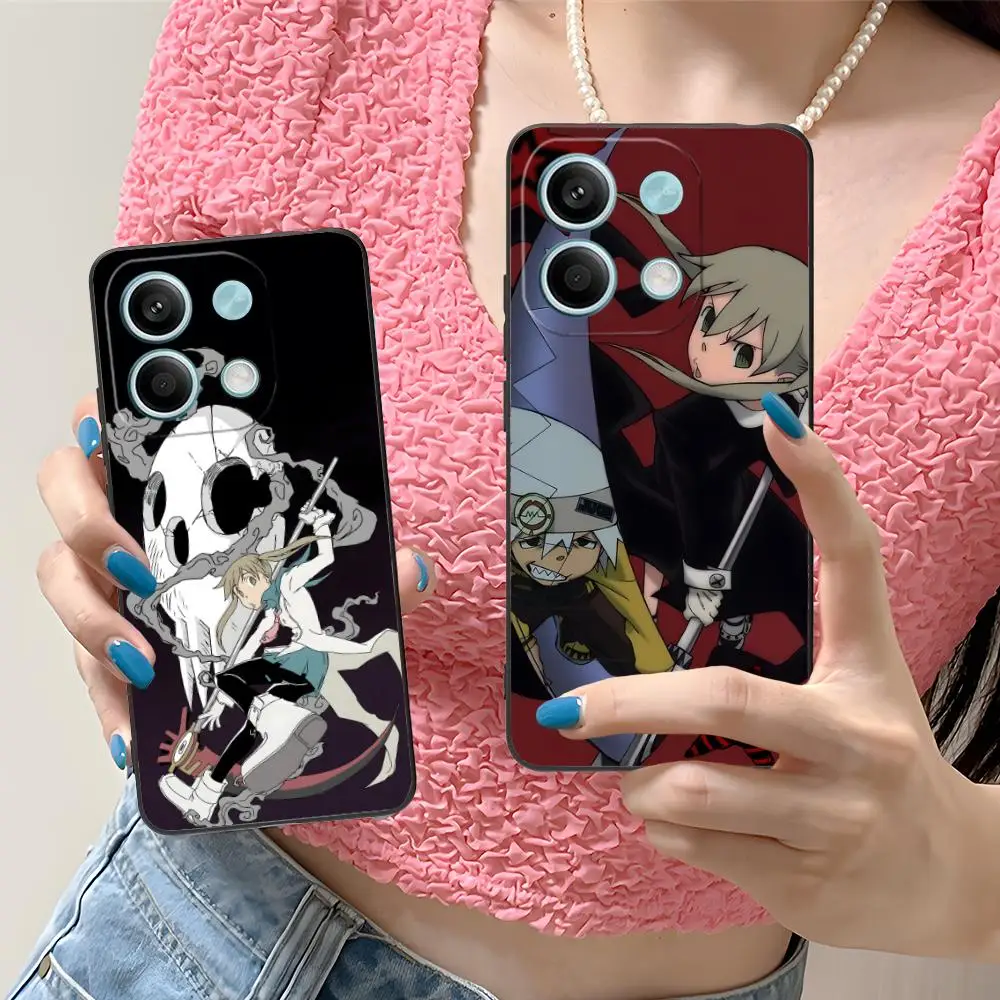 

Чехол для телефона Soul Maka Albarn для Xiaomi Redmi Note 14 13 12 11 A5 3 2 1 Pro Plus 4G 5G с цветным принтом, чехол для мобильных телефонов, красивый