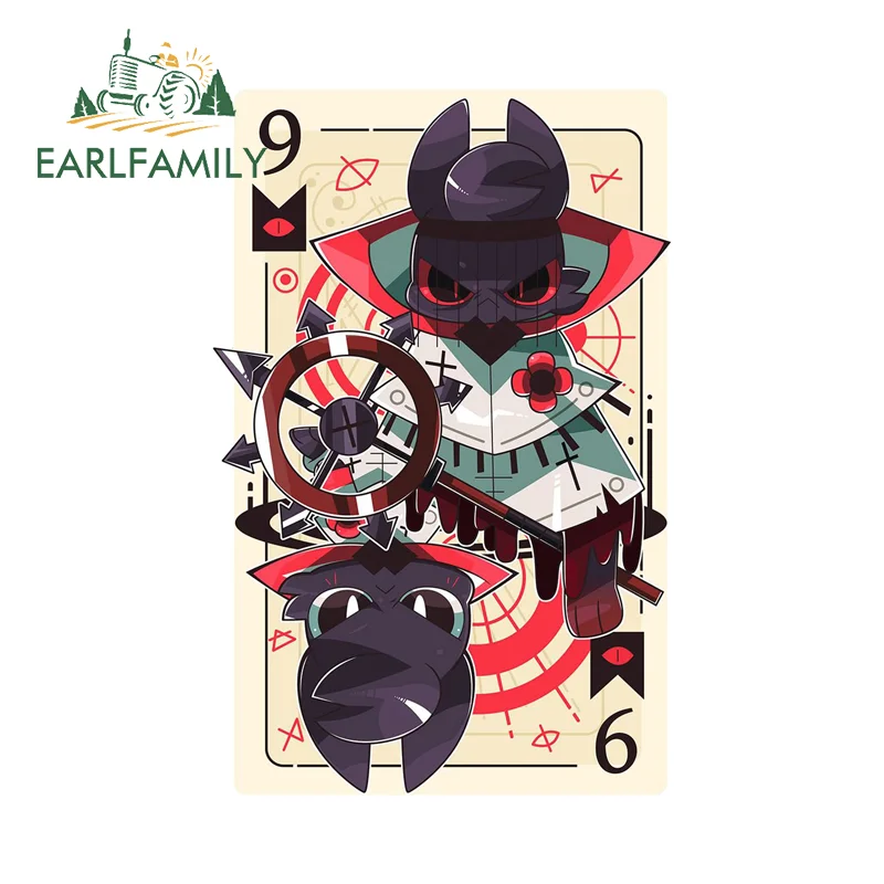 EARLFAMILY For Cult Of The Lamb High Quality Car Stickers Adorable Amusing Cartoon Item Decal Creative Card Style JDM Decor