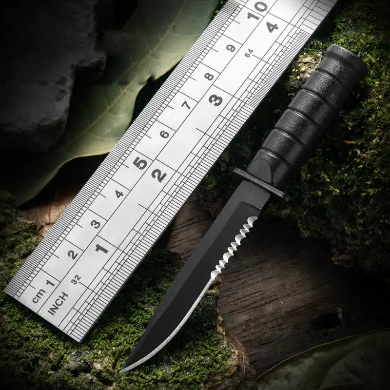 Stainless Steel Mini Outdoor Knife Camping Small Straight Knife Survival Necklace Knife Multi-purpose Portable Knife