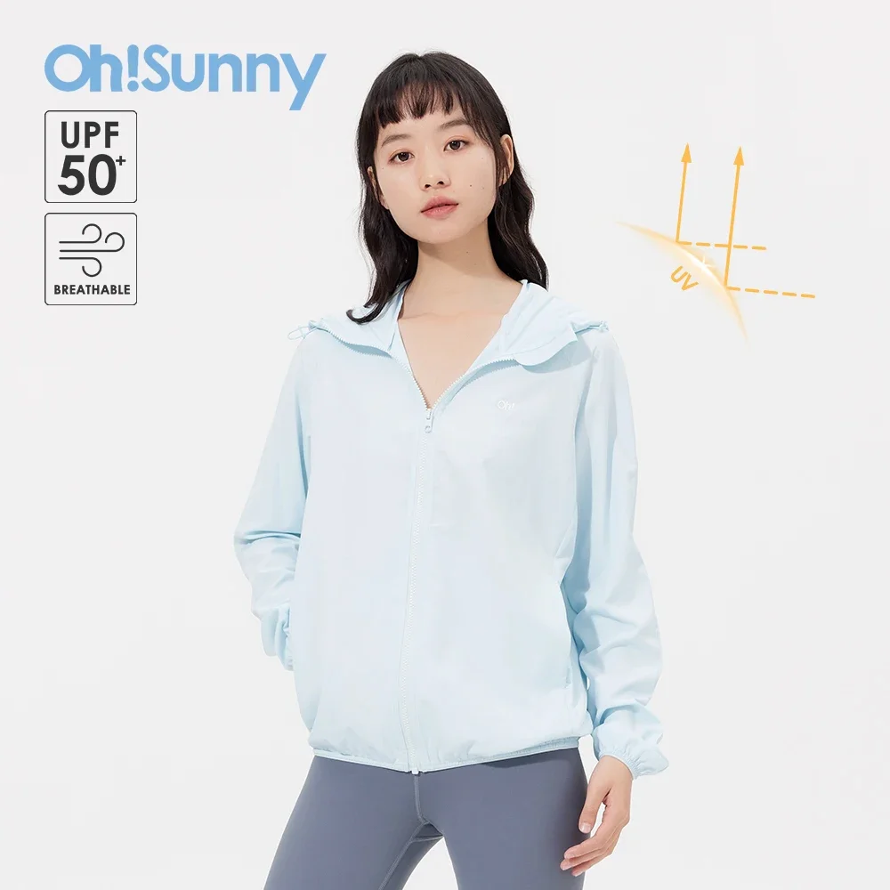 

OhSunny Women Sun Protection Clothing Quick Dry Hoodie Breathable Couple Sunscreen Coats Anti-UV UPF50+ Jackets for Female