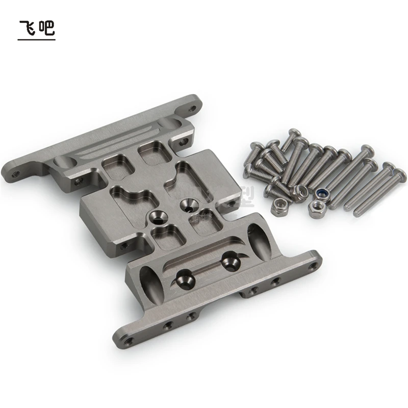 Base de placa inferior de caja de cambios de Metal para coche trepador de control remoto AXIAL SCX10 RC4WD D90 Jeep Chevrolet K10 modificar accesorios DIY 1/10