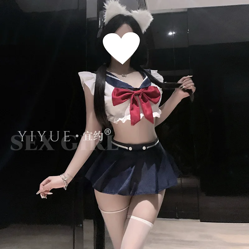 

Костюм школьницы японского аниме, сексуальное женское белье, студенческая форма JK, наряды для ролевых игр, комплект нижнего белья Лолиты, эротическое бебидолл