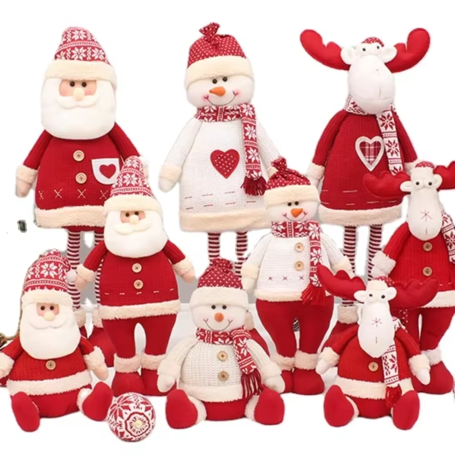 

Christmas Decorations 72 cm Retractable Santa Claus Snowman Elk Doll Scene Decoration