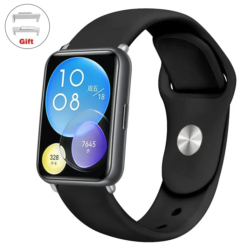 Silicone Band For Huawei Watch FIT 2 Strap smartwatch sport waterproof correas Huawei Watch fit 2 men watchbands Accessories image 2