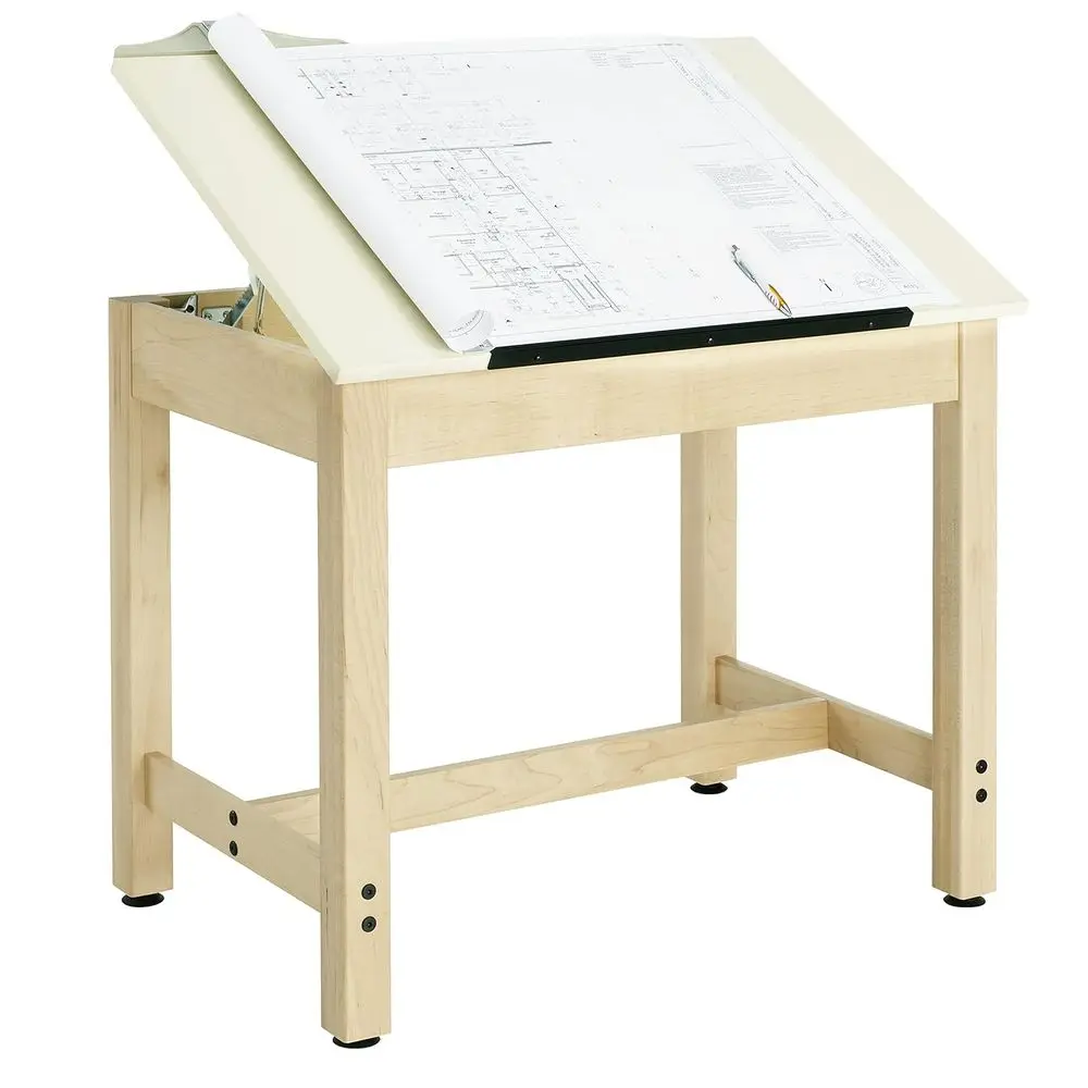 

DT-61SA UV inish Solid Maple Wood Art/Drating Table with Der, 42" Width x 39-3/4" Height x 30" Depth