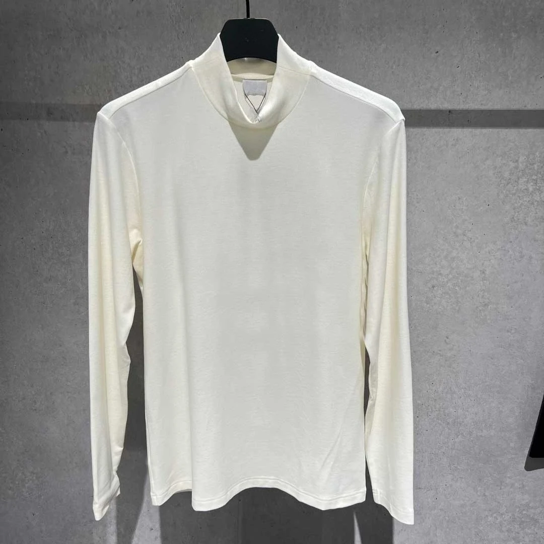 2026 Autumn Winter Korean Men Golf Mock  Long Sleeve Base Layer Versatile Fashion Warm Thermal Under Top for Sports Daily Wear