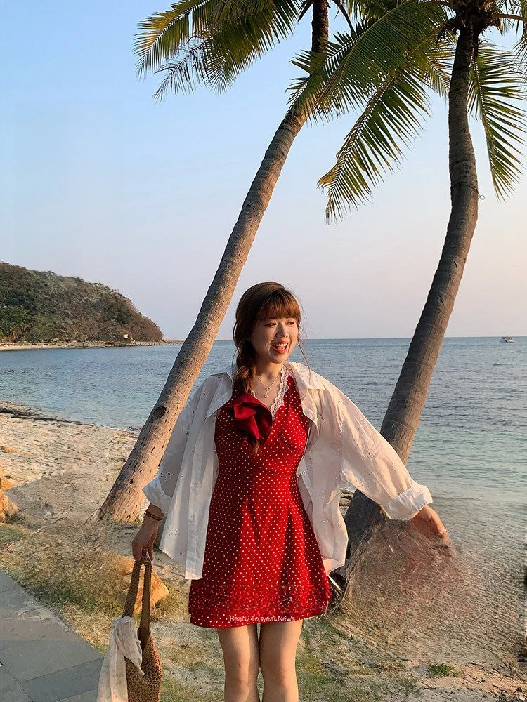 

Женская свободная рубашка Mimi большого размера с длинным рукавом, с поясом, универсальная, в стиле Sweet Sister, больших размеров, летняя, модная, повседневная