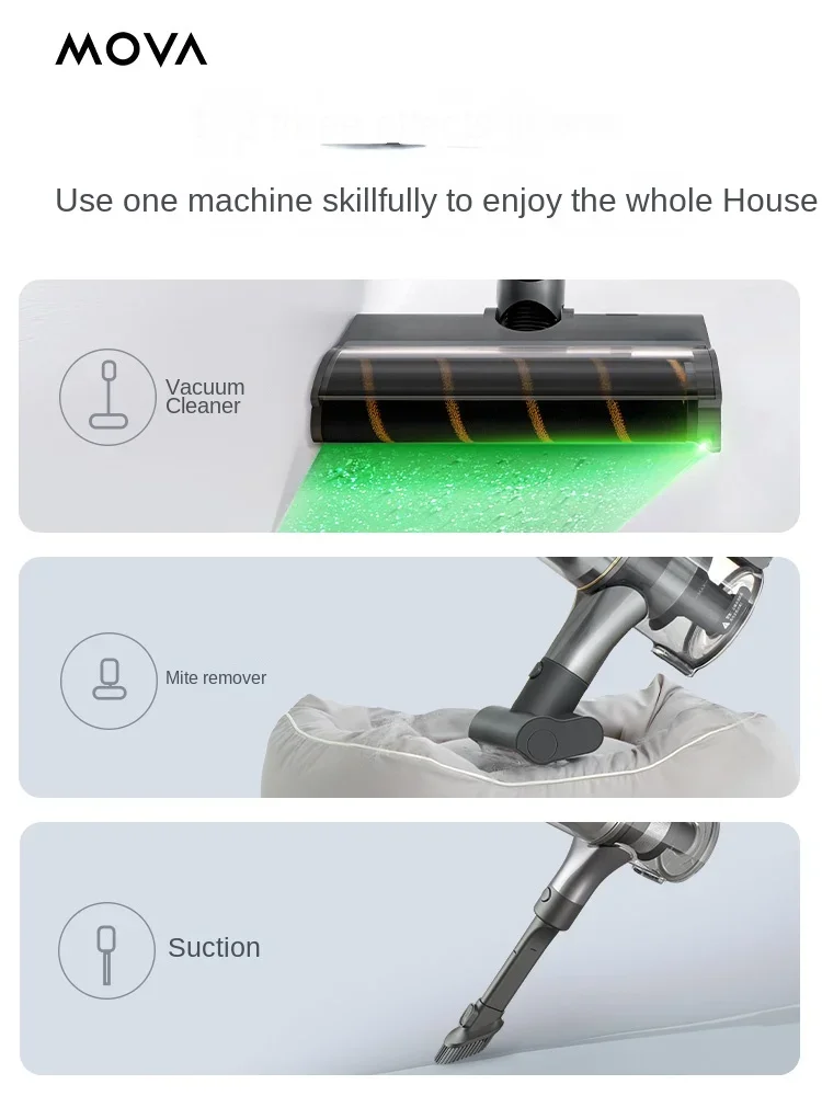 【New 】 Dreame MOVA green light dust display wireless vacuum cleaner S3Detect household large suction in addition to mites