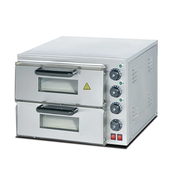 -For Commercial Counter Top Electric Pizza Snack Oven with Two Independent Chambers Motorized &