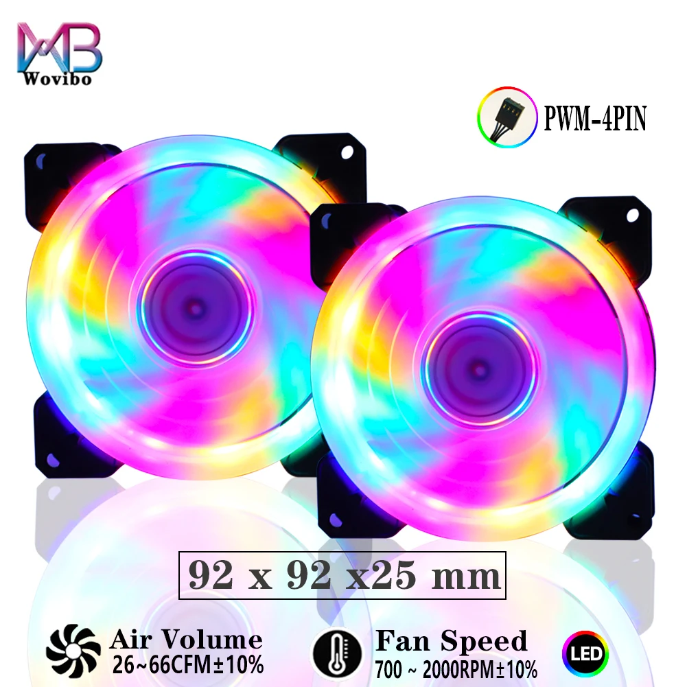 

90mm Fan 92mm Pwm 4PIN Computer Case Cooling Ventilador Silent DC 12V 9cm For Chassis Cpu Cooler Radiator