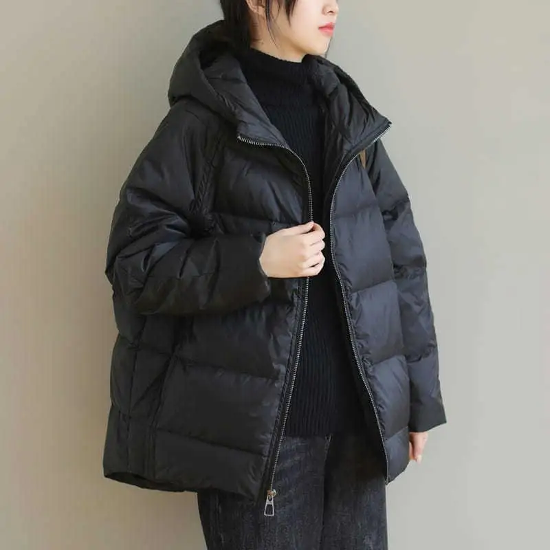 Oversized Women's Lightweight Hooded Cotton Jacket Women's 2025 New Winter Jacket
