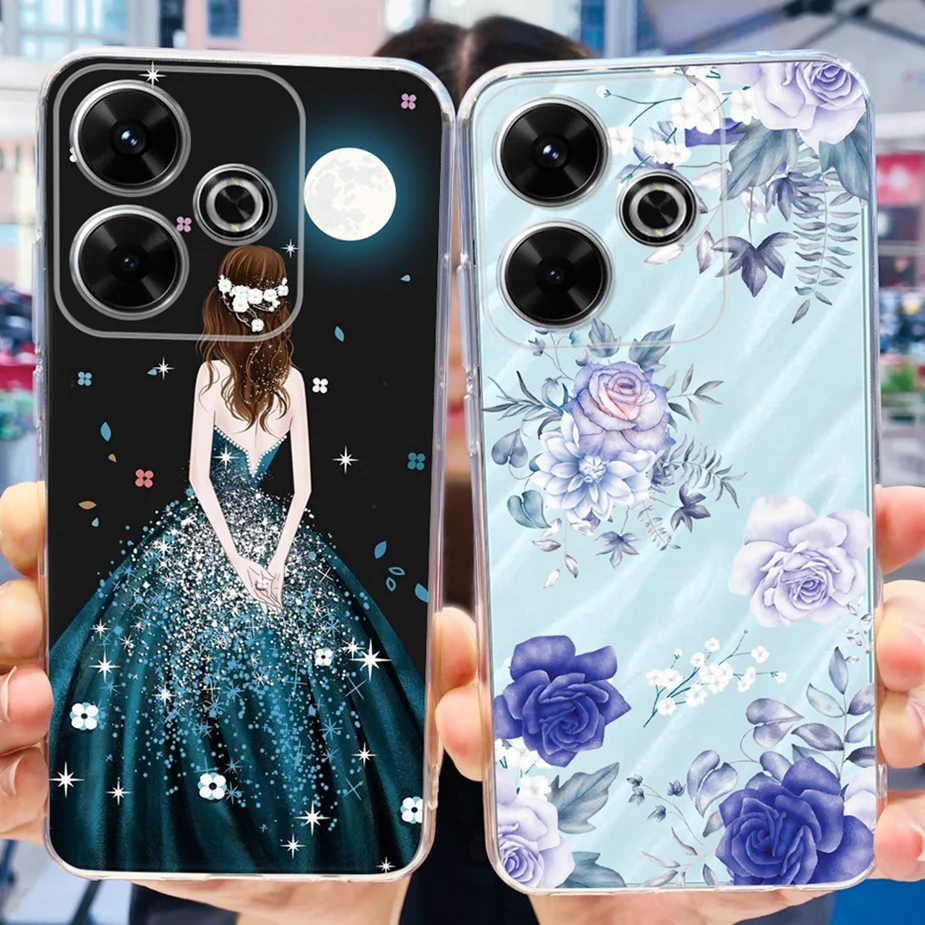 For Xiaomi Poco M6 4G Case New Fashion Painted Cover Soft Silicone Phone Case For Xiaomi Poco M6 Pro PocoM6 5G Back Cover Fundas