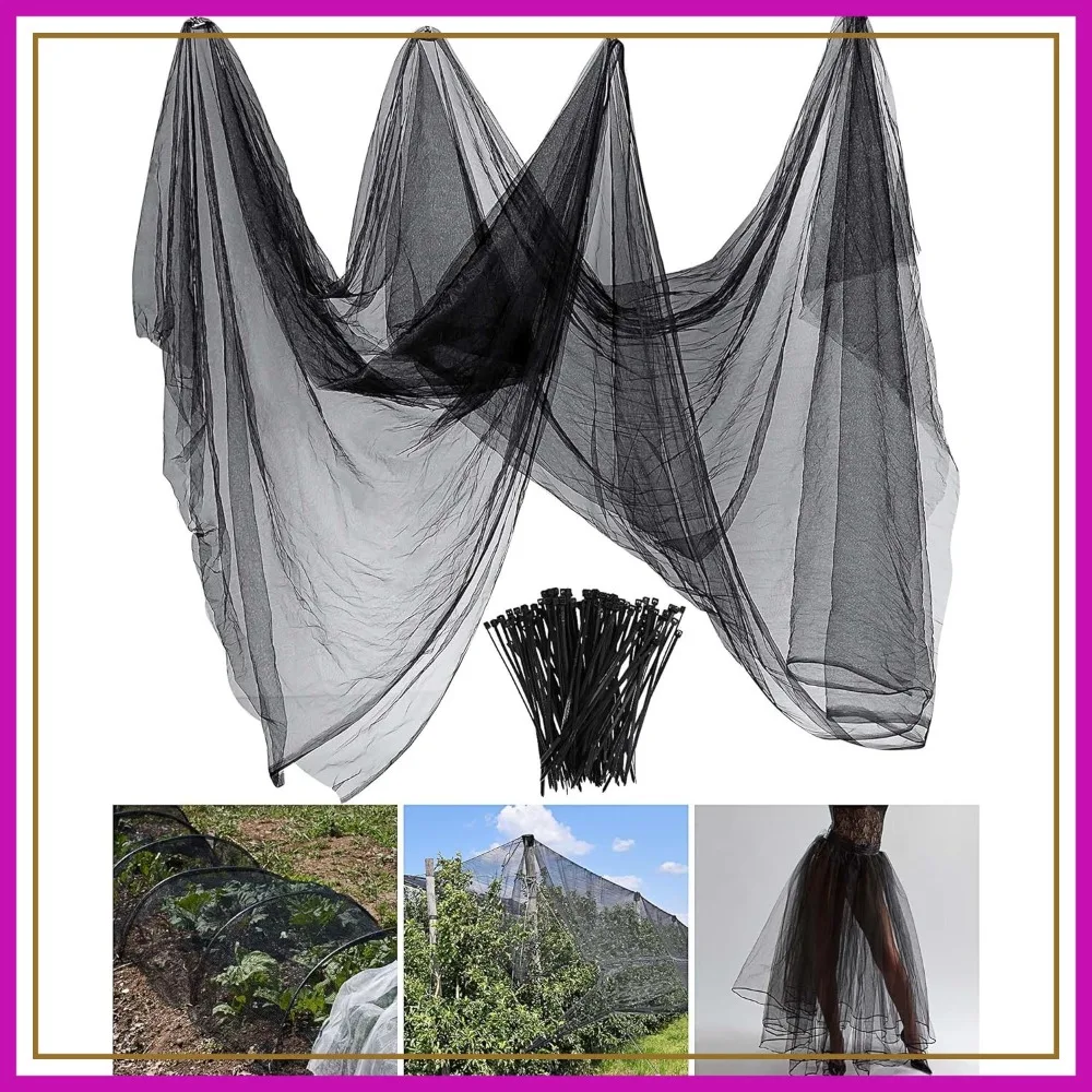 

10x13ft Mosquito Netting for Garden Patio, Insect Bug Mesh Screen Barrier for Vegetables Fruits Plant Protection