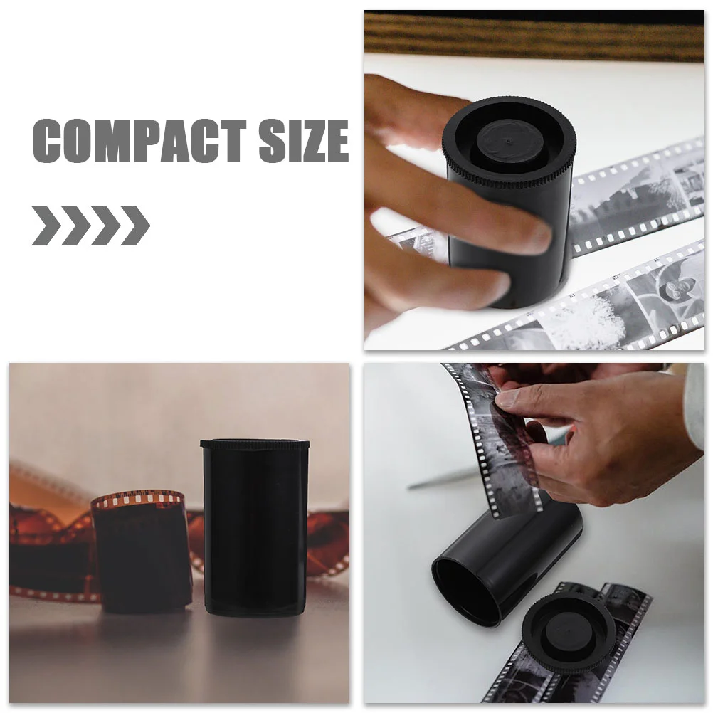 10 Pcs Film Box Canisters with Caps Camera Small Plastic Jars Lids Cans Containers