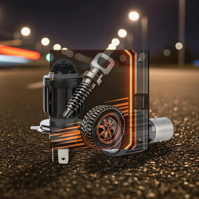 1Pcs Universal Motorcycle H4/BA20D Headlight Hard Light Led Light Motorbike Lamp Ultra-Long Illumination Distance