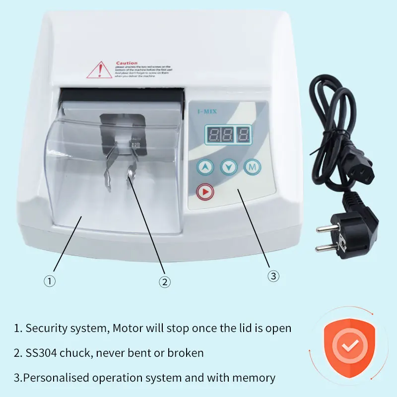 2025 I-Max Dental Amalgam Capsule Metal Chuck Mixing Noiseless Amalgamator Machine Dental Lab Instruments