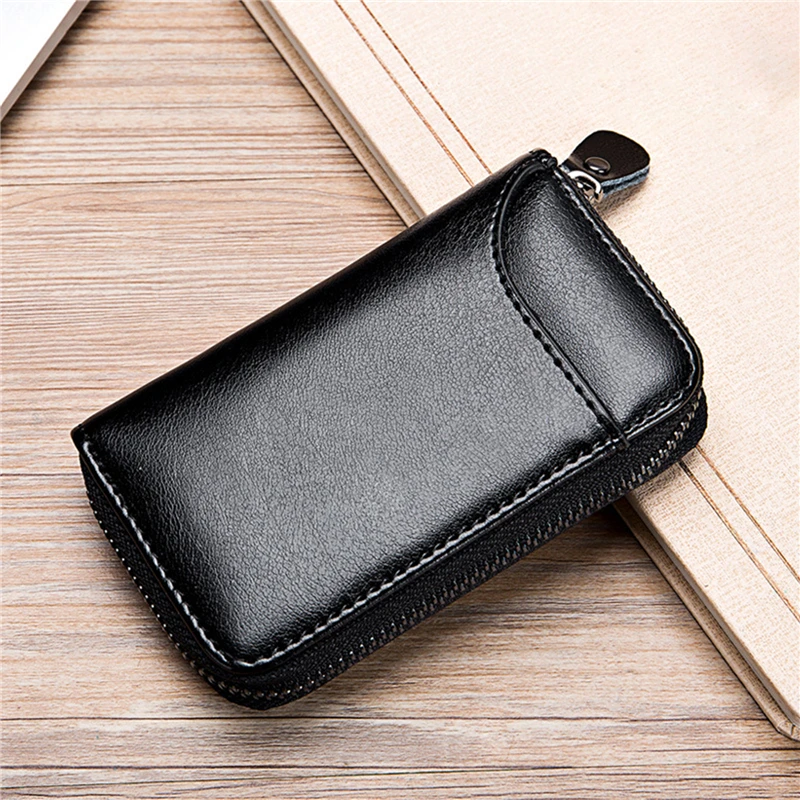 

Leather Keychain Men Women Key Holder Organizer Pouch PU Case Split Car Key Wallet Housekeeper Key Case Mini Card Bag