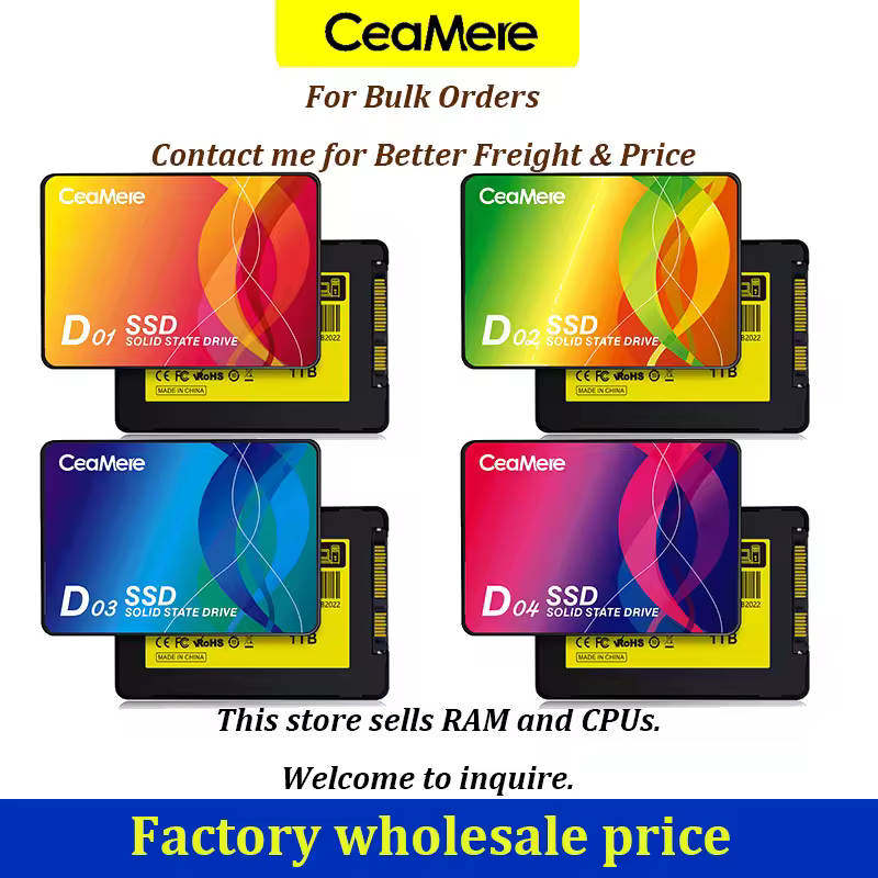 10pcceamere כונן דיסק קשיח מותאם אישית sata3 ssd 120gb 128gb 240gb 256GB 480GB 512gb 1 כונן מצב מוצק ssd עבור מחשב שולחני