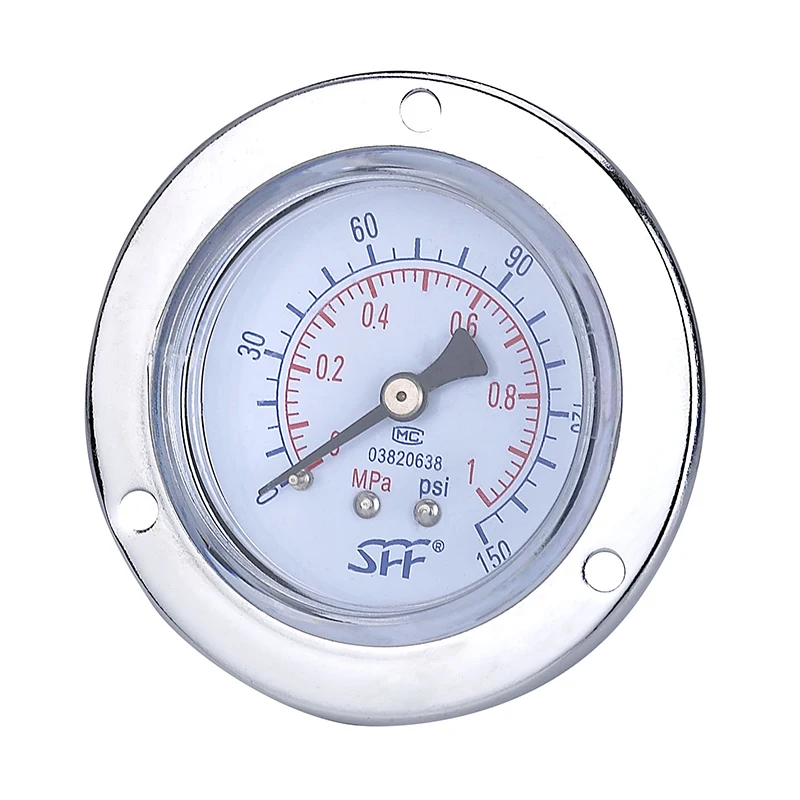 Y40 50 60 100 axial Pneumatic air pressure with edge Y40 50 60 Glass side SFF Pressure Gauges with edge