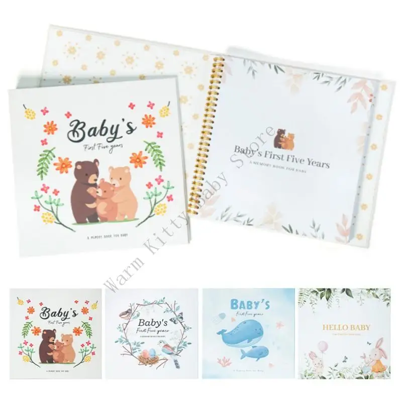 

Baby Milestone Photo Keepsake Memory Book Baby Boys Gilrs Timeless First 5 Year Growth Record Photo Album Scrapbook Journal